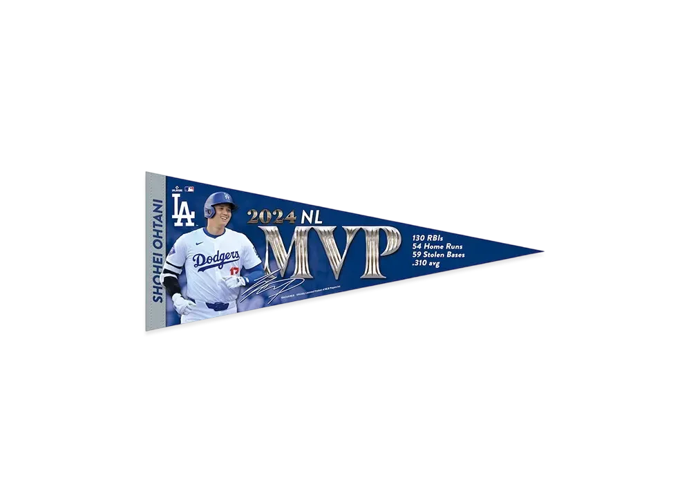 MLB Wincraft Dodgers Shohei Ohtani National League MVP 2024 Award Commemoration 12x30 Pennant