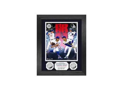 MLB The Highland Mint Tokyo Series Opening Game Cubs Vs Dodgers Commemorative Double Coin Photo Mint Memorabilia