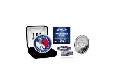 MLB The Highland Mint Tokyo Series Opening Game Cubs Seiya Suzuki Silver Coin Memorabilia