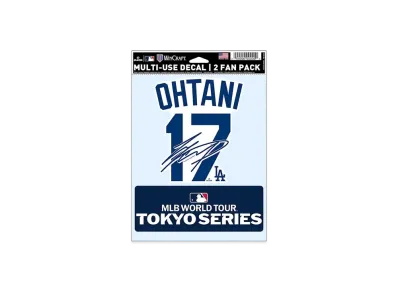 MLB Wincraft Dodgers Shohei Otani Tokyo Series Opening Game Name & Number Fan Decal