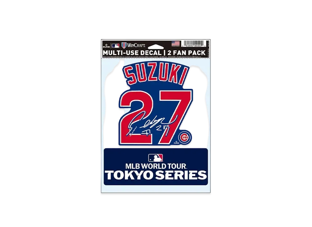 MLB Wincraft Cubs Seiya Suzuki Tokyo Series Opening Game Name & Number Fan Decal