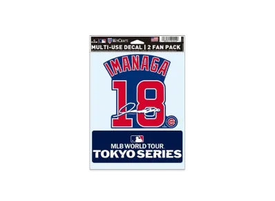 MLB Wincraft Cubs Shota Imanaga Tokyo Series Opening Game Name & Number Fan Decal