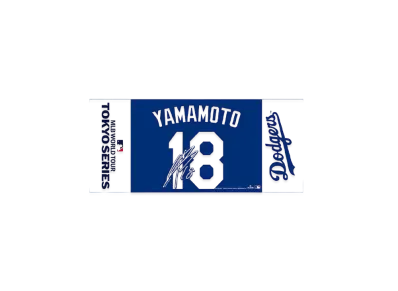 MLB Wincraft Dodgers Yoshinobu Yamamoto Tokyo Series Opening Game Name & Number Face Towel