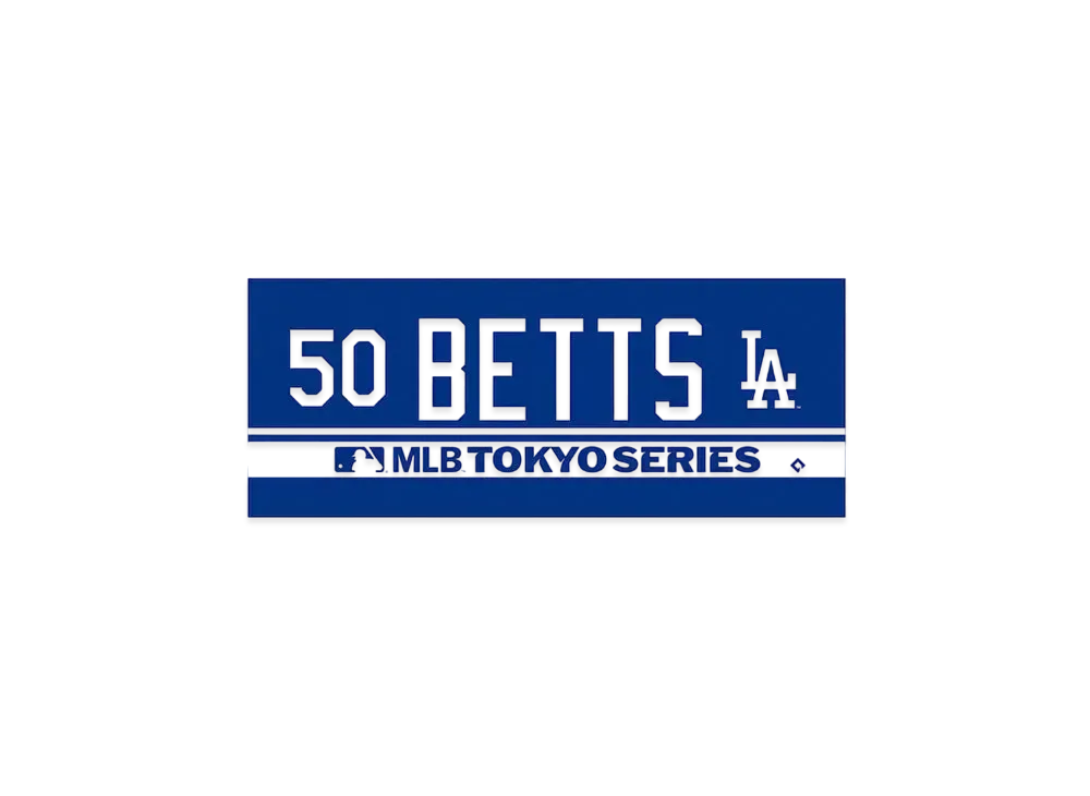 MLB Dodgers Mookie Betts Tokyo Series Opening Game Name & Number Jacquard Towel