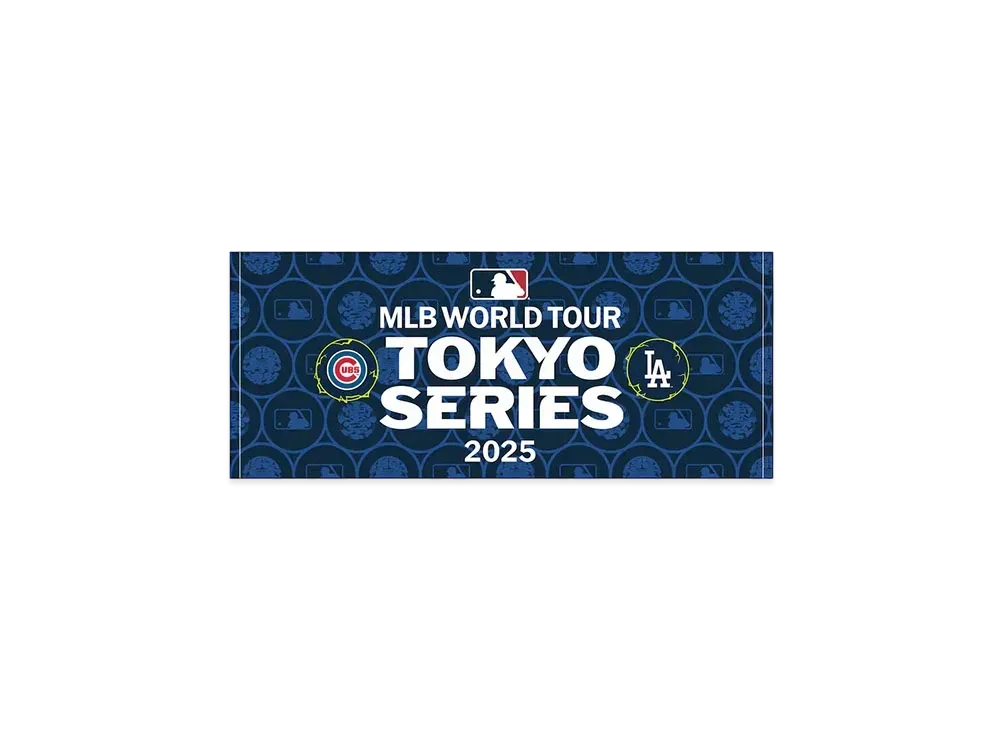 MLB Tokyo Series Opening Game Commemorative Logo Dodgers Cubs Face Towel