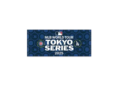 MLB Tokyo Series Opening Game Commemorative Logo Dodgers Cubs Face Towel
