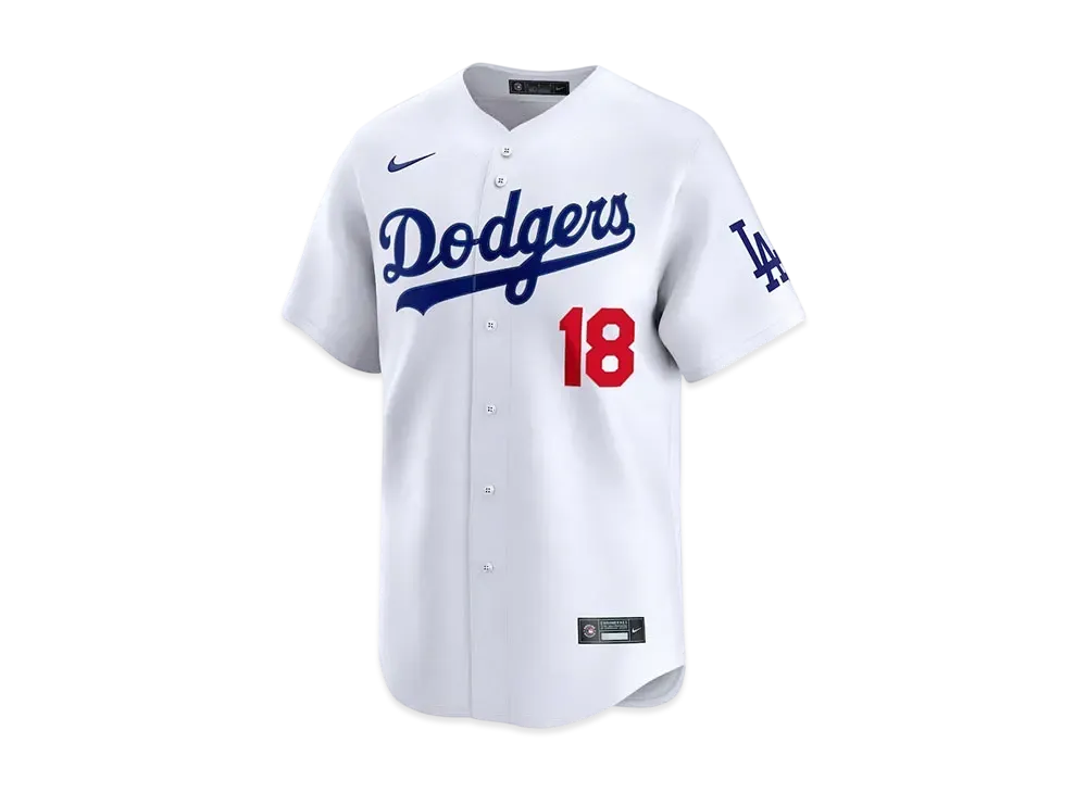 MLB Nike Dodgers Yoshinobu Yamamoto Uniform Limited Jersey Home White Kids Size "White"