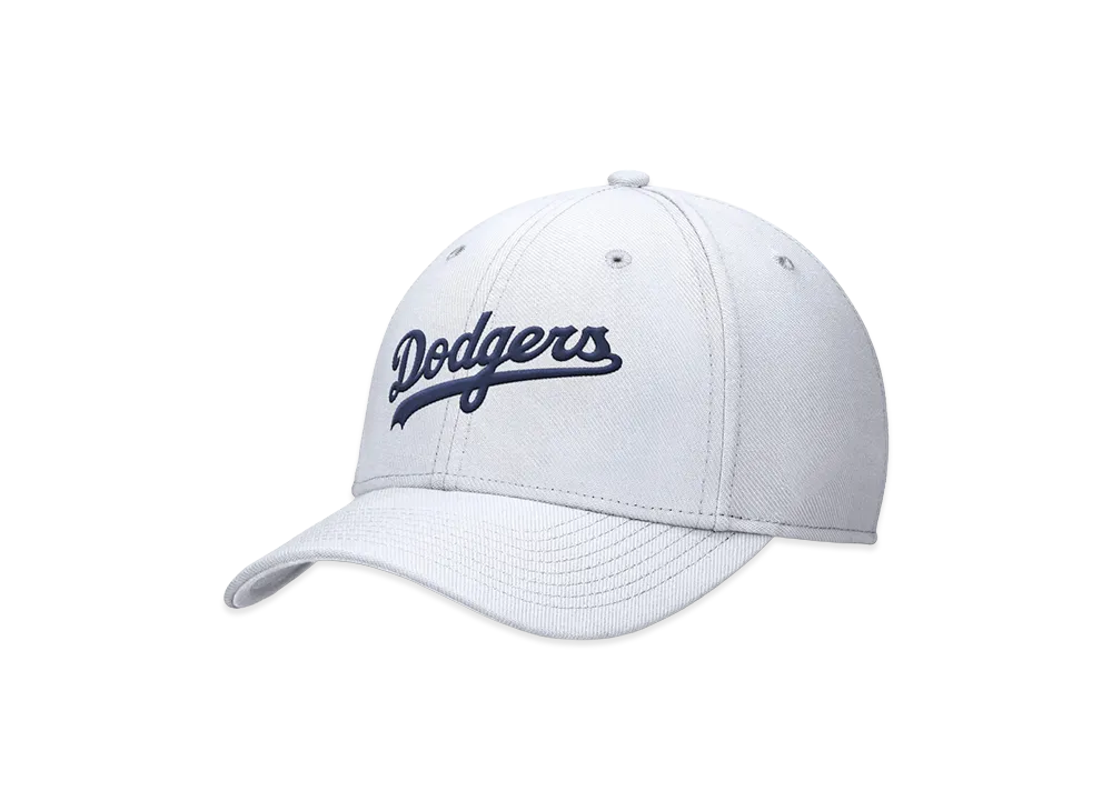 MLB x Nike Dodgers Dri-FIT Structured Swooshflex Cap "White"