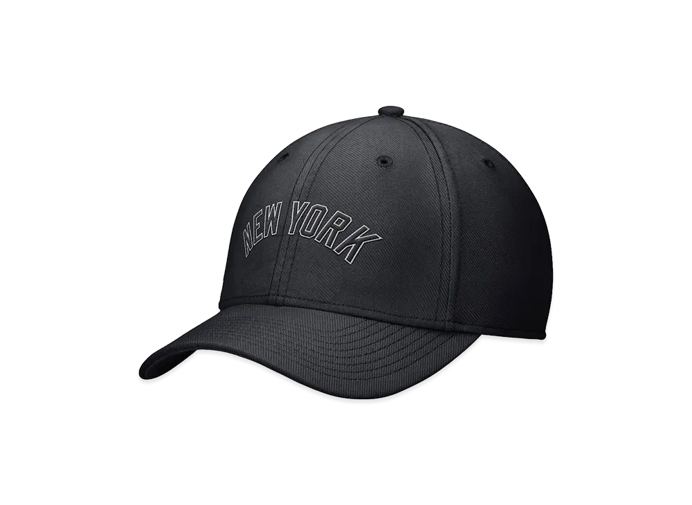 MLB x Nike Yankees Dri-FIT Structured Swooshflex Cap "Black"