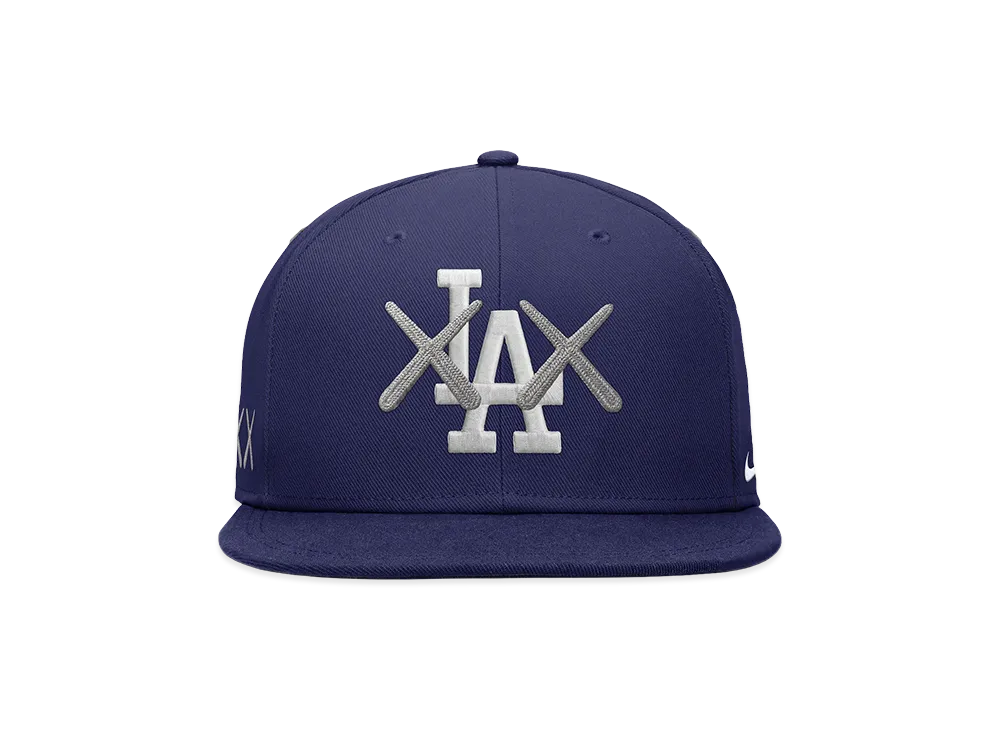 MLB x KAWS x Nike True Flat Brim Fitted Los Angeles Dodgers "Navy"