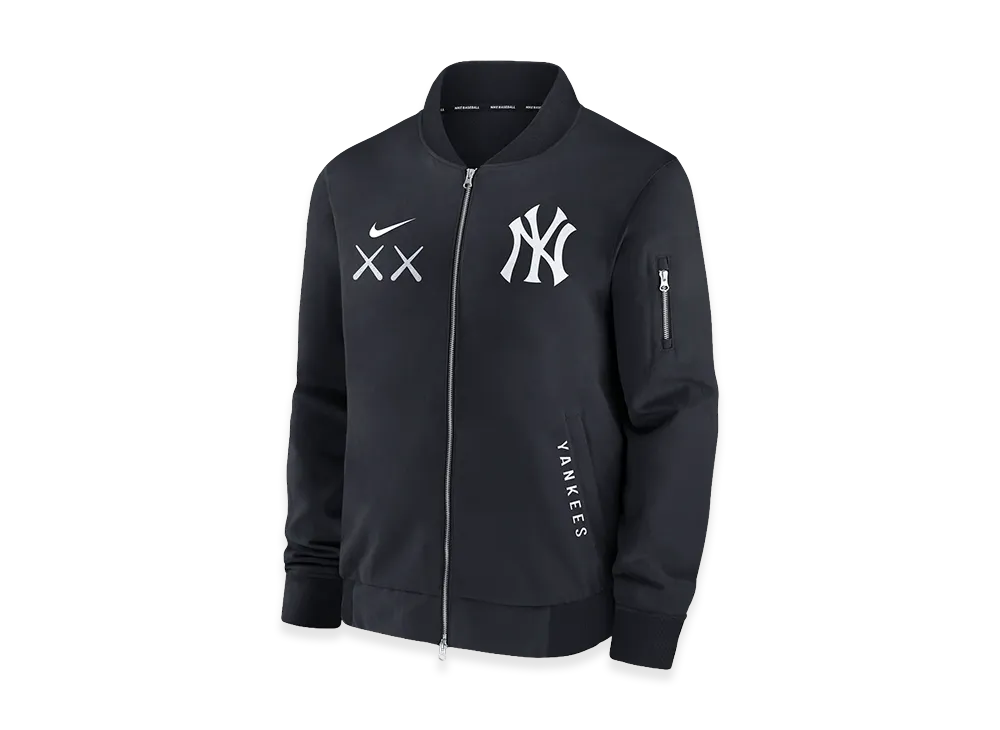 MLB x KAWS x Nike Fanatics Fest Dugout Bomber Jacket New York Yankees "Navy Blue"