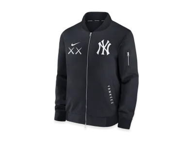 MLB x KAWS x Nike Fanatics Fest Dugout Bomber Jacket New York Yankees "Navy Blue"