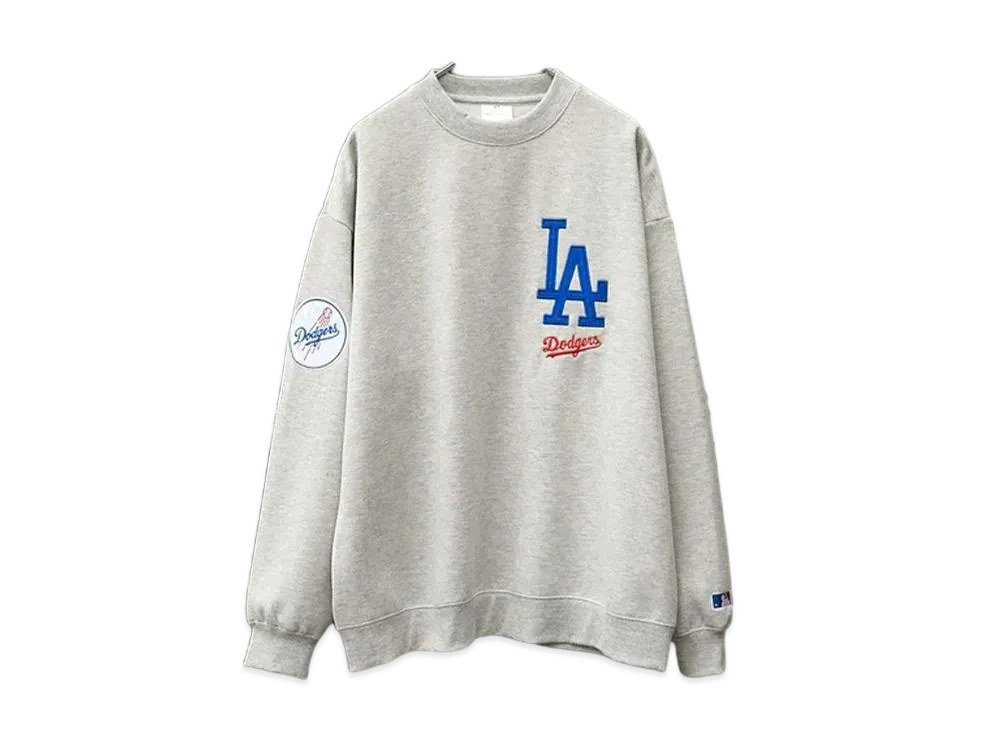 MLB Big Silhouette Pullover Sweatshirt Dodgers "Ash Grey"