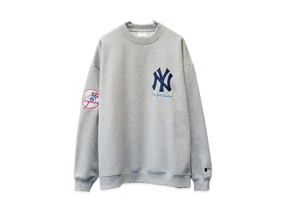 MLB Big Silhouette Pullover Sweatshirt Yankees "Light Gray"