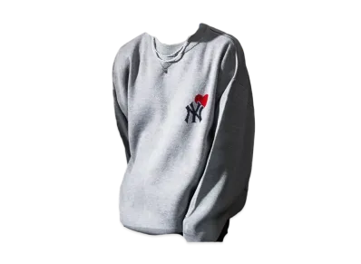 MLB Heart Logo Jacquard Knit "Ash Grey"
