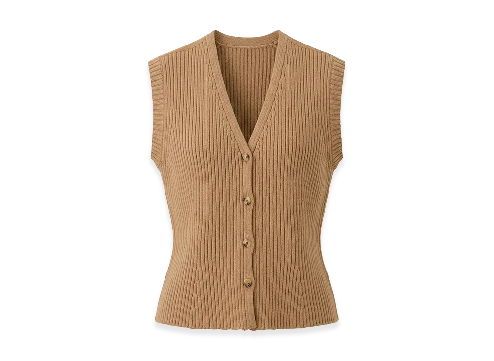 Max Mara Women's Madre Knit Gilet "Camel"