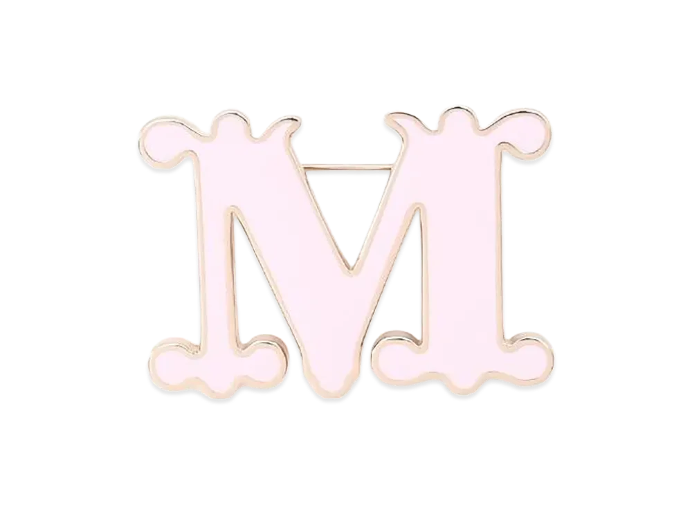 Max Mara Women's Egrege Monogram Brooch "Pink"