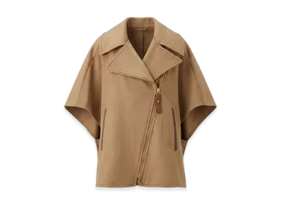 Max Mara Women's Segnale Biker Jacket Cape "Camel"