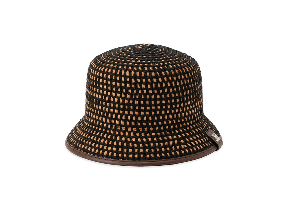 Max Mara Women's Bacino Bucket Hat "Nero/Tan"
