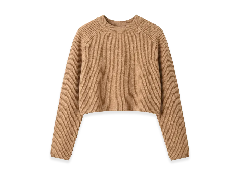 Max Mara Women's Funale Ribbed Knit Sweater "Camel"