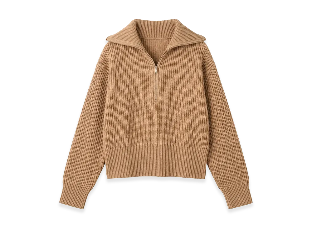 Max Mara Women's Nadar Zip Sweater "Camel"