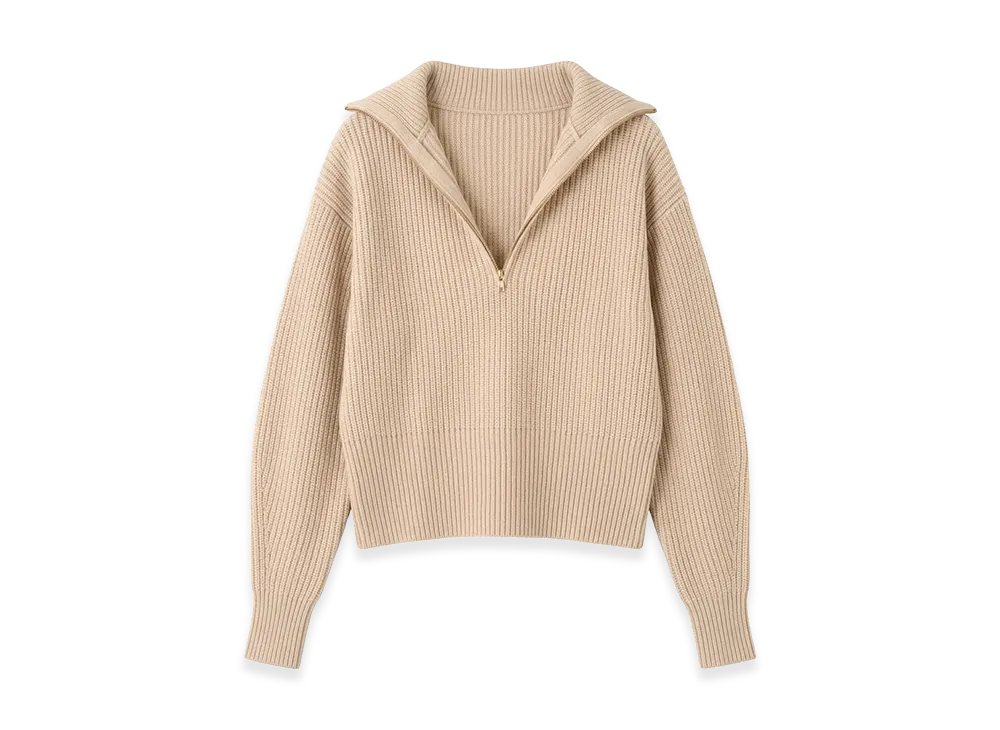 Max Mara Women's Nadar Zip Sweater "Beige"