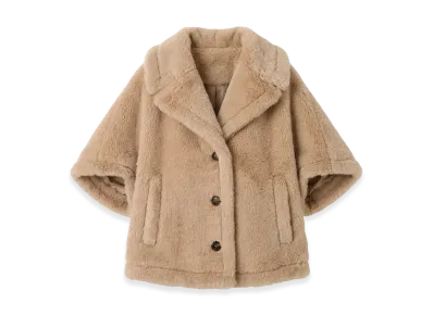 Max Mara Women's Corvino1 Teddy Bear Poncho "Albino"