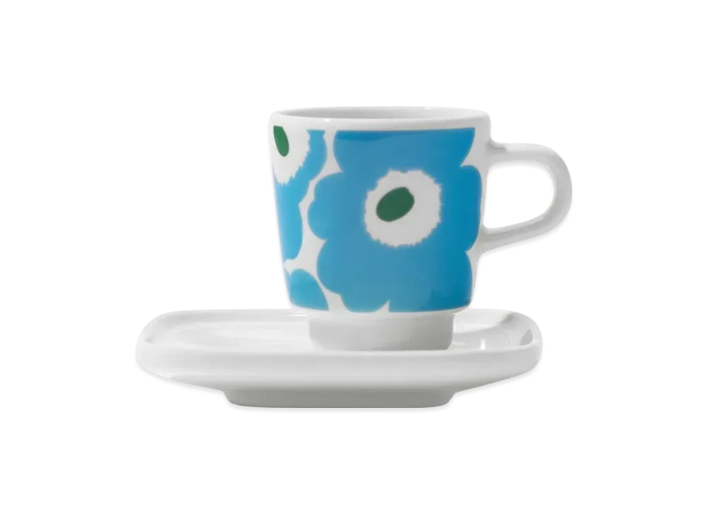 Marimekko x BLUE BOTTLE COFFEE Espresso Cup & Saucer 50ml "Blue"