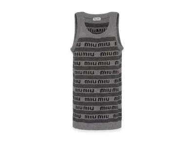 MIU MIU Women's Cashmere Dress "Grey/Black"