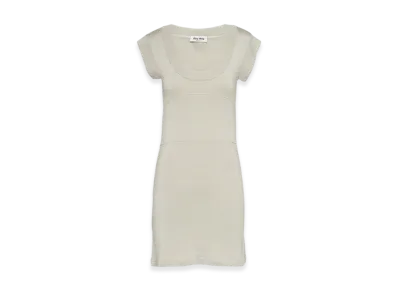 MIU MIU Women's Cashmere and Silk Dress "Pumice Stone"