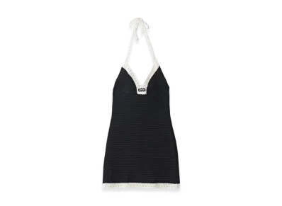 MIU MIU Women's Embellished Cotton Dress "Black"