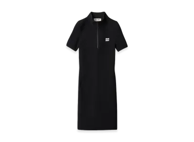 MIU MIU Women's Viscose Turtleneck Mini Dress "Black"