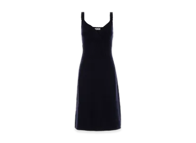 MIU MIU Women's Wool Dress "Navy Blue"