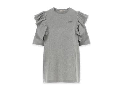 MIU MIU Women's Ruffle Dress "Gray"