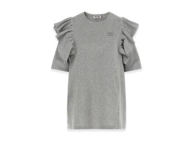 MIU MIU Women's Ruffle Dress "Gray"