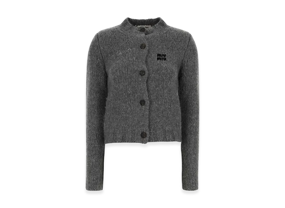 MIU MIU Women's Cashmere Cardigan "Gray"