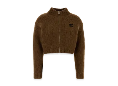 MIU MIU Women's Cashmere Cardigan "Brown"