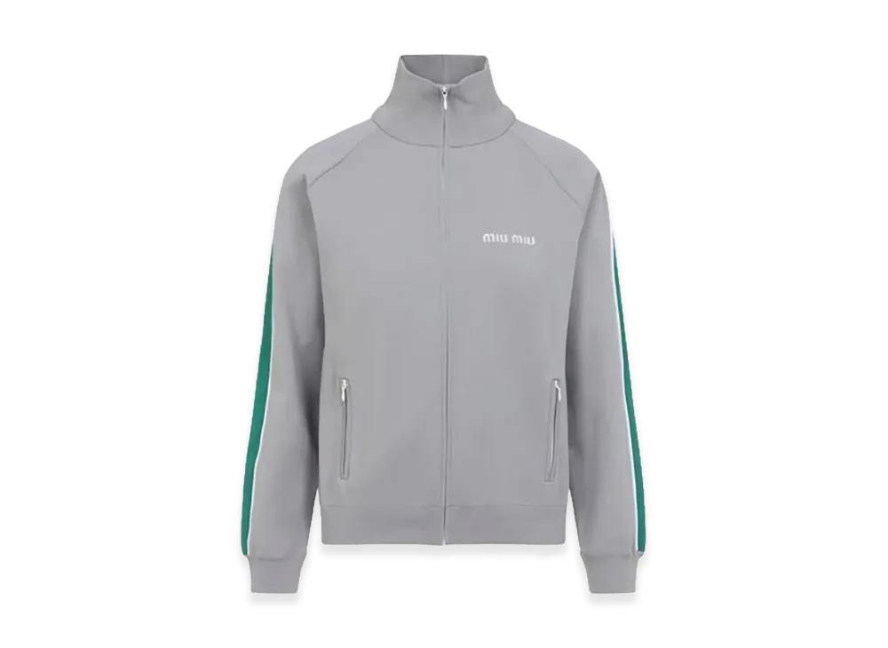 MIU MIU Women's Tech Fabric Sweatshirt "Grigio/Light Grey"