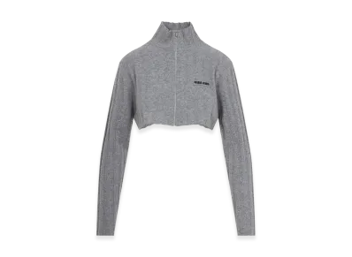MIU MIU Women's Cropped Cardigan "Gray"