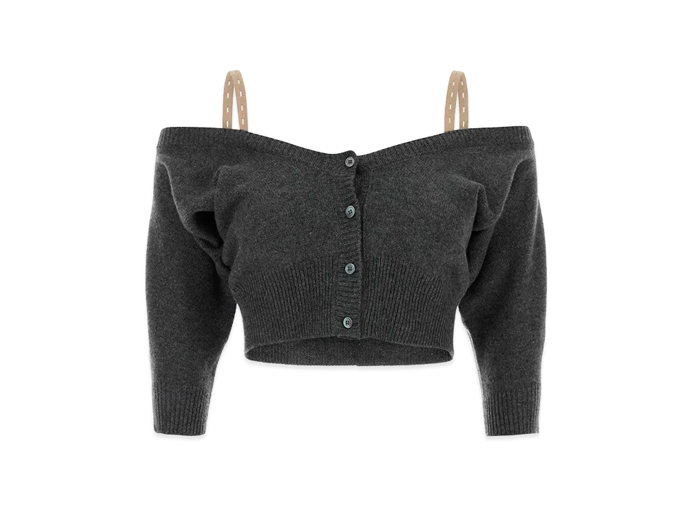 MIU MIU Women's Cashmere Cardigan "Dark Gray"