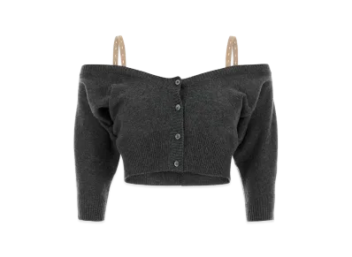 MIU MIU Women's Cashmere Cardigan "Dark Gray"