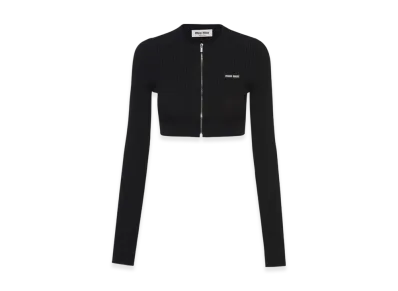 MIU MIU Women's Viscose Cardigan "Black"