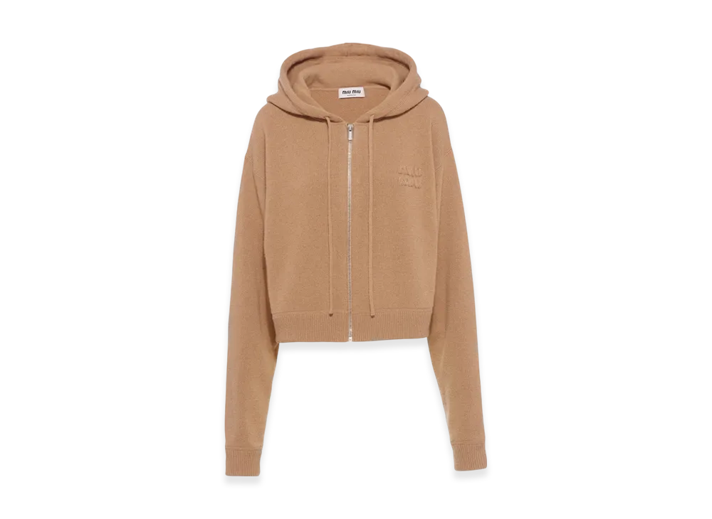 ミュウミュウ レディース ウールカシミア フーディー 