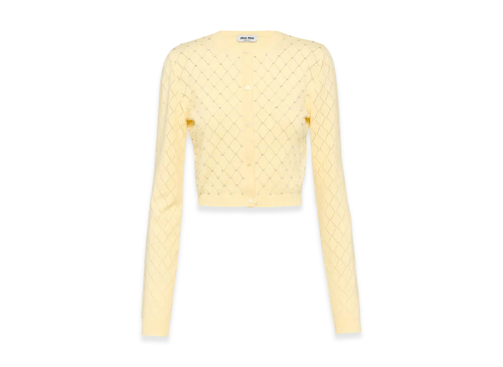 MIU MIU Women's Cashmere Cardigan "Cream"