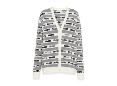 MIU MIU Women's Cashmere Cardigan "Grey"