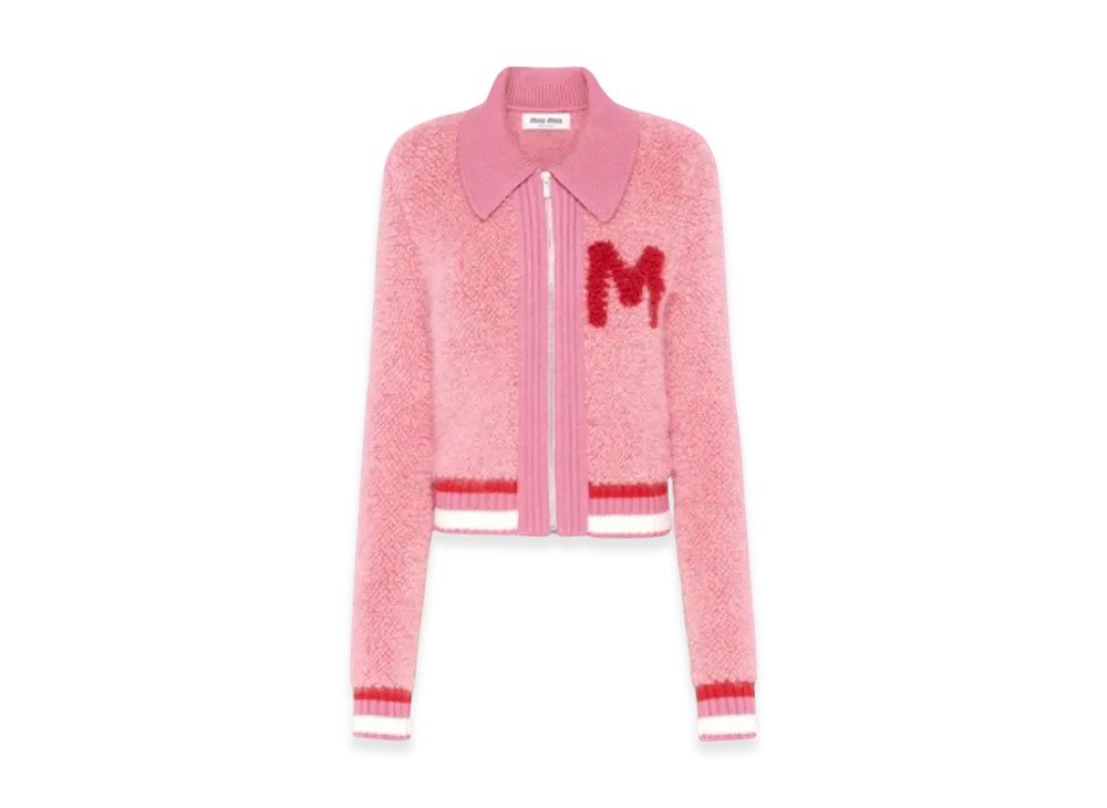 MIU MIU Women's Boucle Cardigan "Pink"
