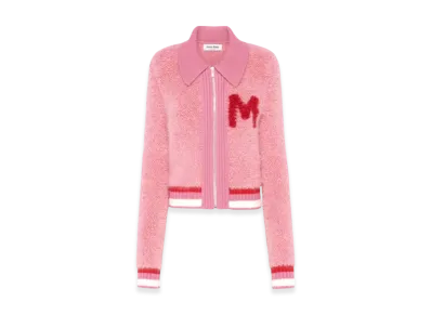 MIU MIU Women's Boucle Cardigan "Pink"