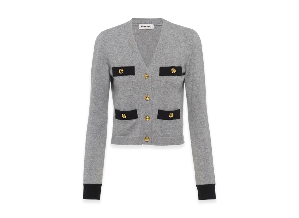 MIU MIU Women's Cashmere Cardigan "Grey"