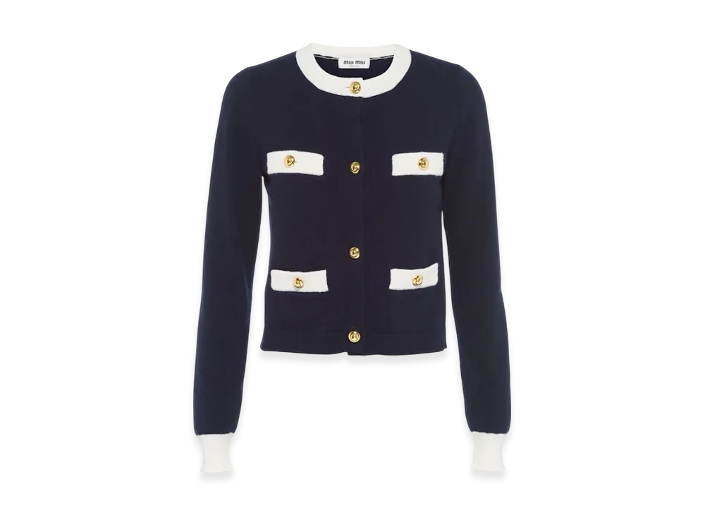 MIU MIU Women's Cashmere Cardigan "Blue"
