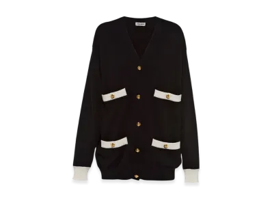 MIU MIU Women's Cashmere Cardigan "Black"